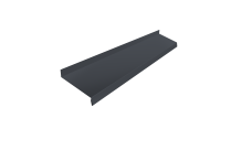 Отлив простой 100 Grand Line 0,45 PE-Double с пленкой RAL 7024 мокрый асфальт (2м)