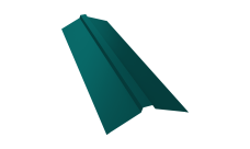 Планка конька прямоугольного 115х30х115 0,45 PE с пленкой RAL 5021 водная синь (3м)