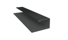 Планка П-образная Блок-Хаус new Grand Line 0,5 Velur X RAL 7016 антрацитово-серый (2м)