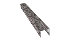 Планка П-образная заборная 24 Grand Line 0,45 Print Elite Fine Stone TwinColor (3м)