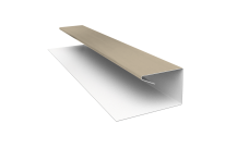 Планка П-образная завершающая сложная Корабельная Доска Grand Line 0,5 Satin с пленкой RAL 1015 светлая слоновая кость (2м)