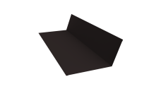 Планка примыкания 150х250 0,5 Satin с пленкой RAL 9005 черный (2м)