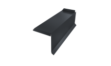 Планка торцевая сегментная 20мм Правая 0,5 Rooftop Бархат RAL 7024 мокрый асфальт