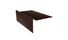 Планка ветровая для мягкой кровли простая 100х20х100 0,45 Drap TR RAL 8017 шоколад (2м)