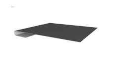 Планка завершающая 0,5 Rooftop Бархат RAL 7016 антрацитово-серый (2м)