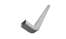 Труба гофрированная Vortex Lite 76х102х3000мм с коленом Zn