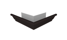 Угол желоба со сварным швом внешний Vortex Lite Matt 130мм RAL 9005 черный