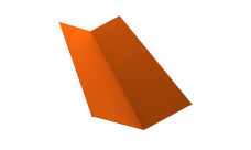 Планка ендовы верхней 145х145 0,45 PE с пленкой RAL 2004 оранжевый (2м)