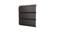 Софит металлический Grand Line центральная перфорация 0,5 Satin с пленкой RR 32 темно-коричневый