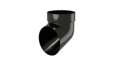 Колено сливное ПВХ Grand Line черное (RAL 9005)