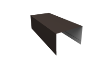 Крышка для забора из сайдинга ЭкоБрус 0,5 PurPro RR 32 темно-коричневый (2,5м)