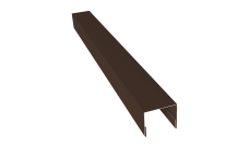 Планка П-образная заборная 24 Grand Line 0,5 Velur X RAL 8017 шоколад (2м)