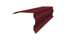 Планка торцевая фигурная 100х85 0,45 Drap TX RAL 3005 красное вино (2м)