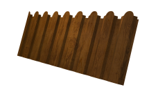 Профнастил С20A фигурный Grand Line 0,45 Print Elite Golden Wood TwinColor