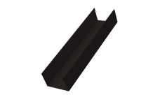 Стойка жалюзи Milan,Tokyo 0,45 PE-Double RAL 9005 черный (1,8м)