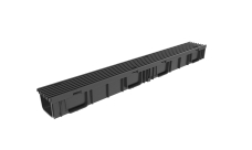 Комплект Gidrolica Light: лоток водоотводный ЛВ -10.11,5.9,5 - пластиковый с решеткой РВ- 10.11.50 пластиковой ячеистой, кл. A15 (08071)