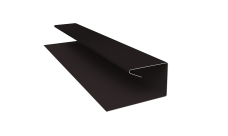 Планка П-образная завершающая сложная (КД) 0,45 Drap-double TX RAL 9005 черный (2м)