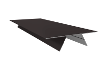 Планка стыковочная составная верхняя Экобрус Grand Line 0,45 Drap TX RAL 9005 черный (2м)