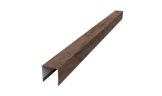 Планка вертикальная лицевая для горизонтального монтажа штакетника 0,45 Print Premium Almond Wood Fresh (3м)