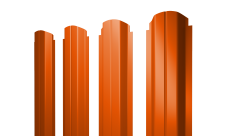 Штакетник П-образный A фигурный 0,45 PE RAL 2004 оранжевый