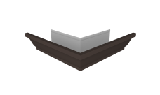 Угол желоба со сварным швом наружный Vortex Lite Matt 130мм RR 32 темно-коричневый