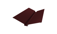 Планка ендовы верхней 115х30х115 Grand Line 0,45 PE lite с пленкой RAL 3005 красное вино (2м)