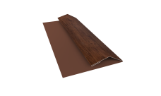 Планка финишная Блок-Хаус новый Grand Line 0,45 Принт Премиум Бразильская вишня Фреш TwinColor (3м)