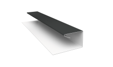 Планка П-образная завершающая сложная (КД) 0,45 PE с пленкой RAL 7016 антрацитово-серый (2м)