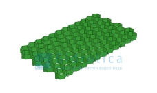 Решетка газонная Gidrolica Eco Standart РГ-70.40.3,2 - пластиковая зеленая (607)