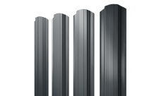 Штакетник Прямоугольный фигурный Grand Line 0,45 Drap ST RAL 7016 антрацитово-серый