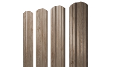 Штакетник Twin фигурный Grand Line 0,45 Print Elite White Wood TwinColor