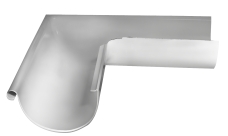 Угол желоба внешний GL PU 90 гр 125 мм RAL 9003 сигнальный белый
