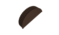 Заглушка торцевая Grand Line 0,45 PE RAL 8017 шоколад
