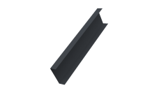 Декоративная накладка на столб универсальная 60х60 для забора жалюзи Grand Line 0,45 PE-Double RAL 7024 мокрый асфальт (2м)