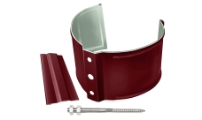 Кронштейн трубы на кирпич GL PE 90 мм RAL 3005 красное вино