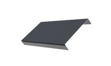 Ламель обратная стартовая/финишная забора жалюзи Texas 50мм для калиток и ворот (с заполнением ламелями 150) 0,5 PurPro Matt 275 RAL 7024 мокрый асфальт