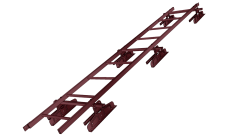 Лестница кровельная под фальц RAL 3005 (3м)