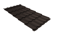 Металлочерепица "Квинта Юг" 0,5 PurPro Matt 275 RR 32 темно-коричневый