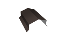 Парапетная крышка угольная 125мм 0,5 Satin с пленкой RR 32 темно-коричневый (3м)