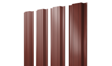 Штакетник Прямоугольный с прямым резом 0,5 Satin RAL 3009 оксидно-красный