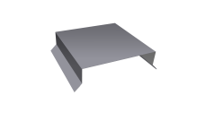 Парапетная крышка прямая 150мм 0,45 Drap TX RAL 7004 сигнальный серый (3м)