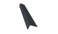 Планка на коньковый аэратор 30х20 Фартук S8 0,4 PE с пленкой RAL 7024 мокрый асфальт (2м)