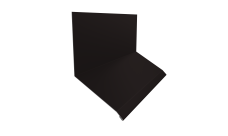 Планка примыкание верхнее к стене фальц 150х130х20 Grand Line 0,45 Drap ST RAL 9005 черный (2м)