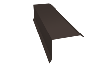 Планка торцевая 80х100 Grand Line 0,45 PE-Double с пленкой RR 32 темно-коричневый (2м)