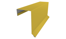 Планка торцевая кровельная фальц 65х97 0,45 PE с пленкой RAL 1018 цинково-желтый (2м)