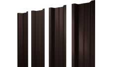 Штакетник П-образный B с прямым резом Grand Line 0,45 Drap TwinColor RAL 8017 шоколад