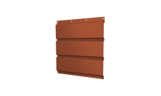 Софит металлический Grand Line без перфорации 0,5 Satin Matt с пленкой RAL 8004 терракота