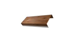 Ламель обратная стартовая/финишная забора жалюзи Texas 53мм для калиток и ворот (с заполнением ламелями 125) 0,45 Print Premium Pine Wood Fresh