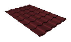Металлочерепица "Кредо" ("Kredo") v01 0,5 Satin RAL 3005 красное вино