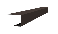 Планка завершающая фальц 0,45 PE с пленкой RR 32 темно-коричневый (2м)